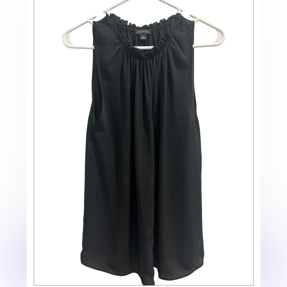 Ann Taylor Medium Black Sleeveless Women's Keyhole Top Whimsygoth Dark Fairy